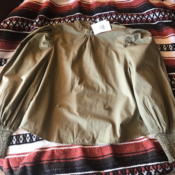 Free People Green Inspr Top - Picture 1 of 8